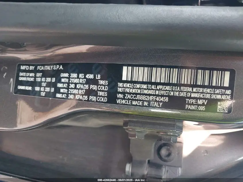 2017 JEEP RENEGADE LATITUDE 4X4
