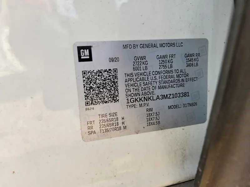 2021 GMC ACADIA SLE  