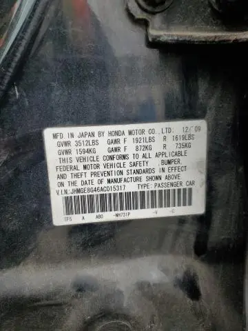 2010 HONDA FIT SPORT  