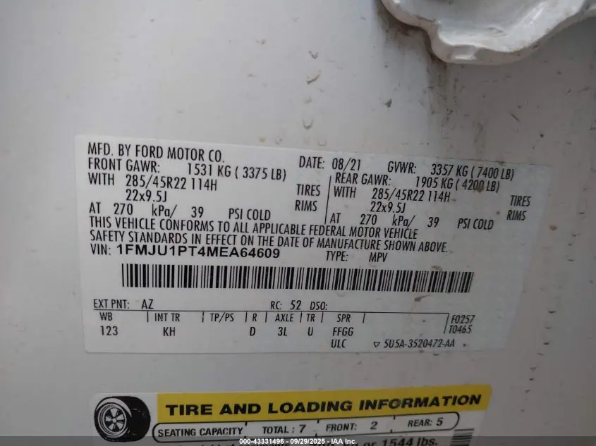 2021 FORD EXPEDITION KING RANCH