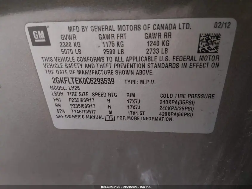 2012 GMC TERRAIN SLE-2