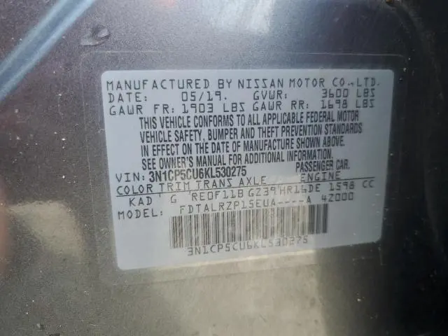 2019 NISSAN KICKS S  