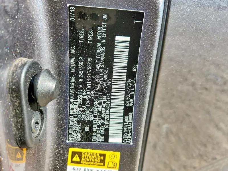 2018 TOYOTA HIGHLANDER LIMITED  