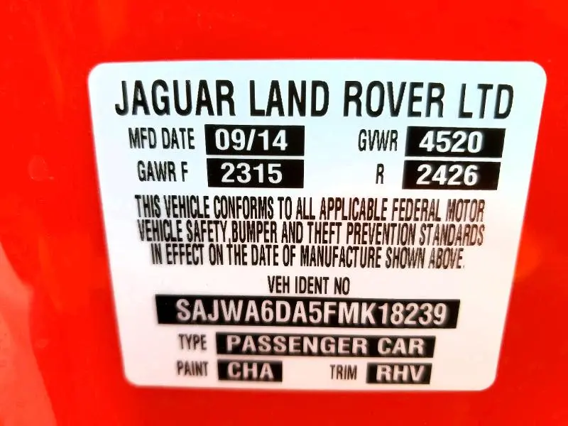 2015 JAGUAR F-TYPE R  