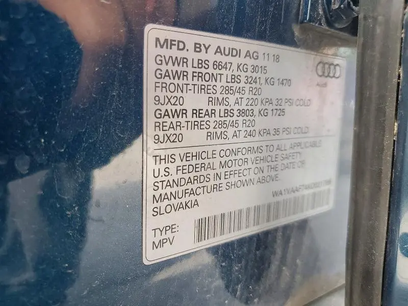 2019 AUDI Q7 PRESTIGE  