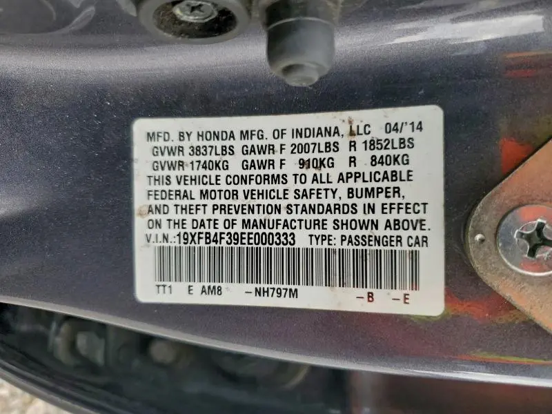 2014 HONDA CIVIC HYBRID L  