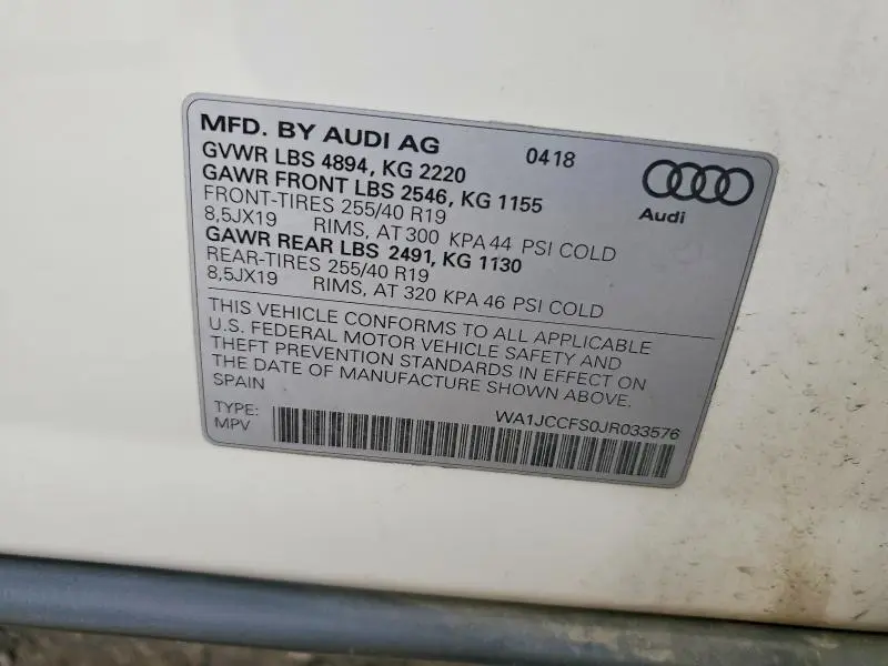 2018 AUDI Q3 PREMIUM PLUS  