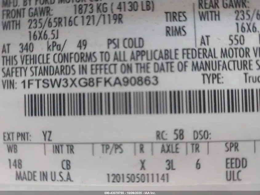 2015 FORD TRANSIT-350  