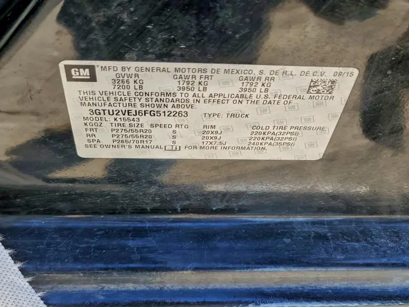 2015 GMC SIERRA K1500 SLT  