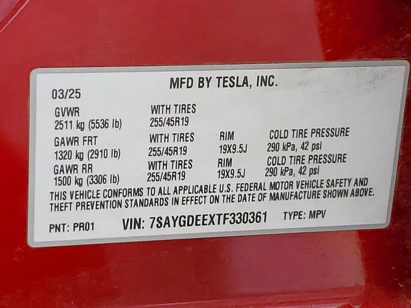 2026 TESLA MODEL Y   