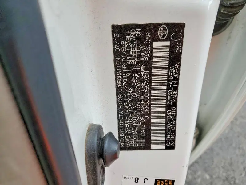 2013 TOYOTA PRIUS TWO  