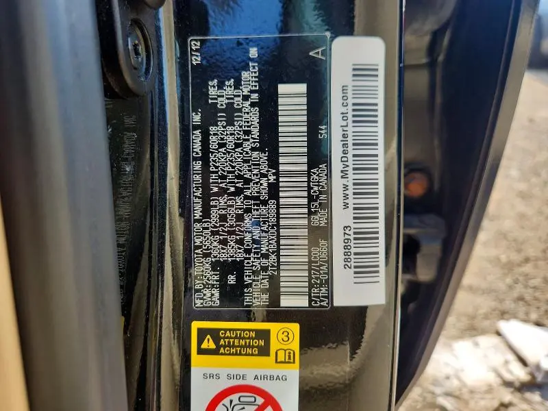 2013 LEXUS RX 350 BASE  