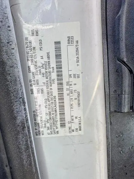 2021 FORD TRANSIT T-150  