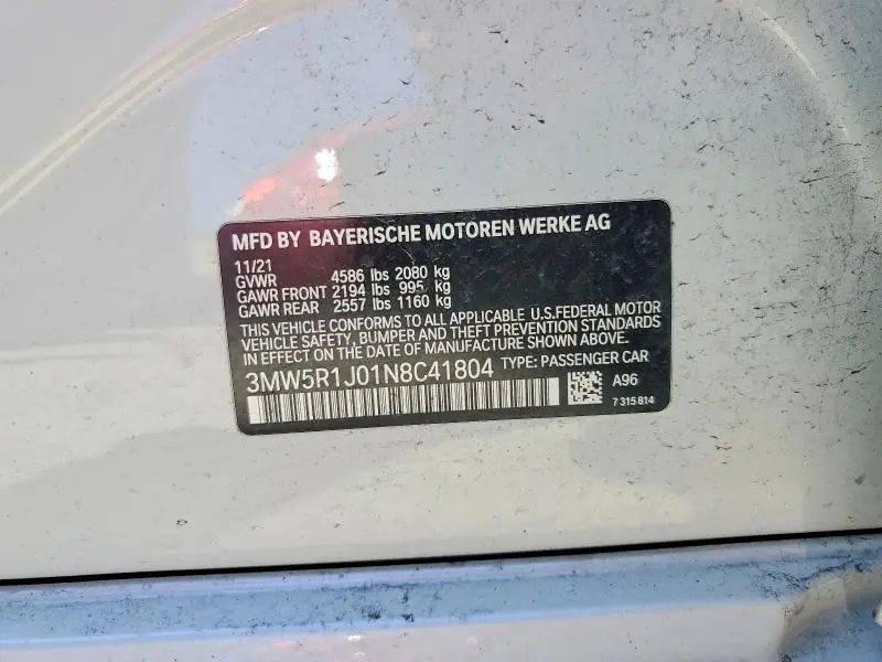 2022 BMW 330I   