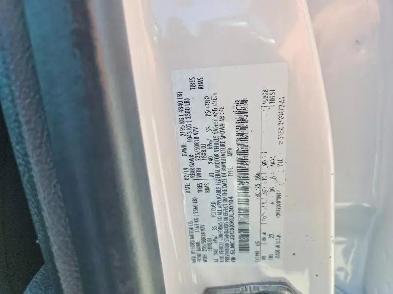 2019 LINCOLN MKC SELECT  