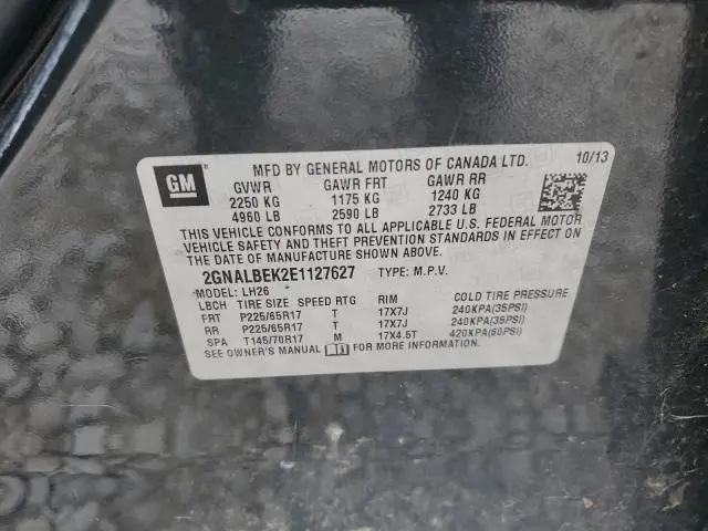 2014 CHEVROLET EQUINOX LT  