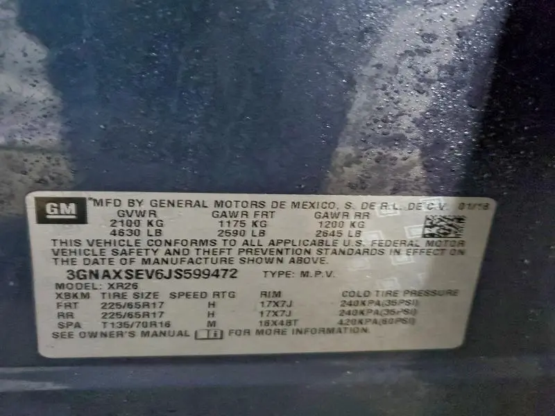 2018 CHEVROLET EQUINOX LT  