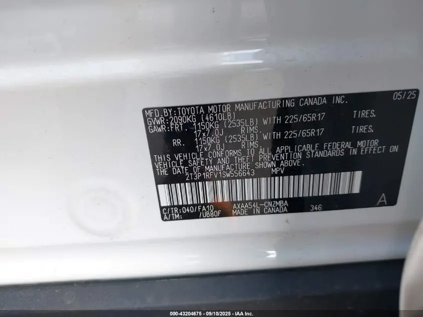 2025 TOYOTA RAV4 XLE