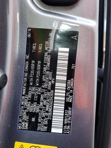 2016 LEXUS RX 350 BASE  