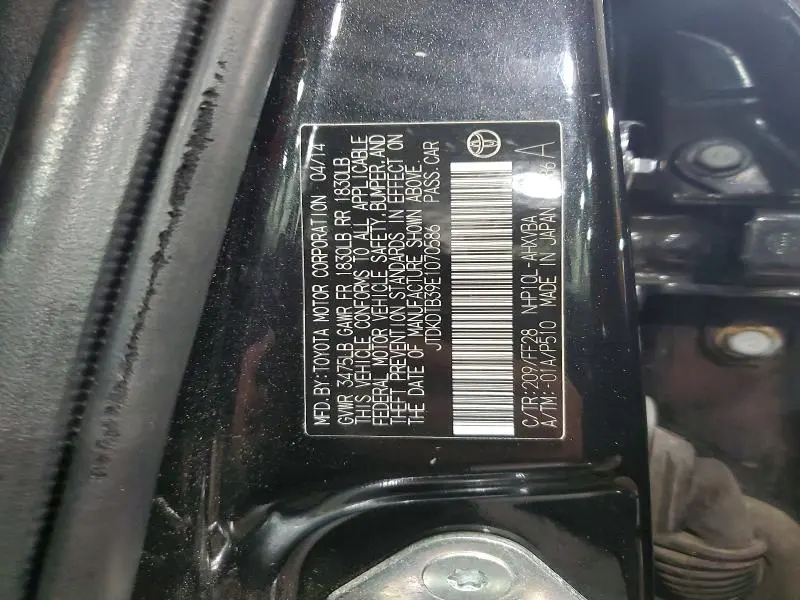 2014 TOYOTA PRIUS C TWO  