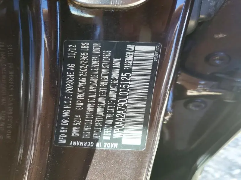 2013 PORSCHE PANAMERA 2  