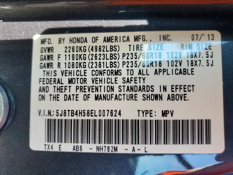 2014 ACURA RDX TECHNOLOGY  
