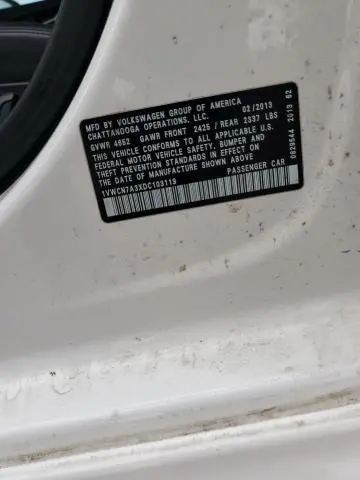 2013 VOLKSWAGEN PASSAT SEL  