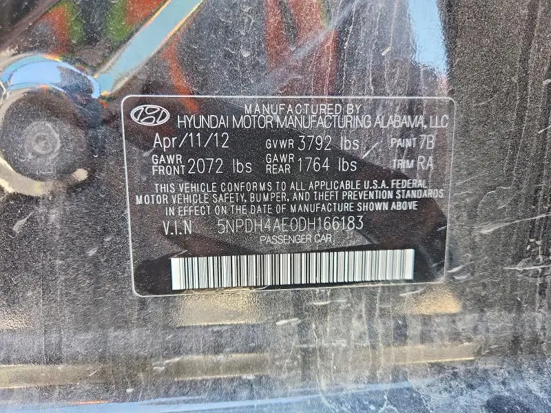 2013 HYUNDAI ELANTRA LIMITED  