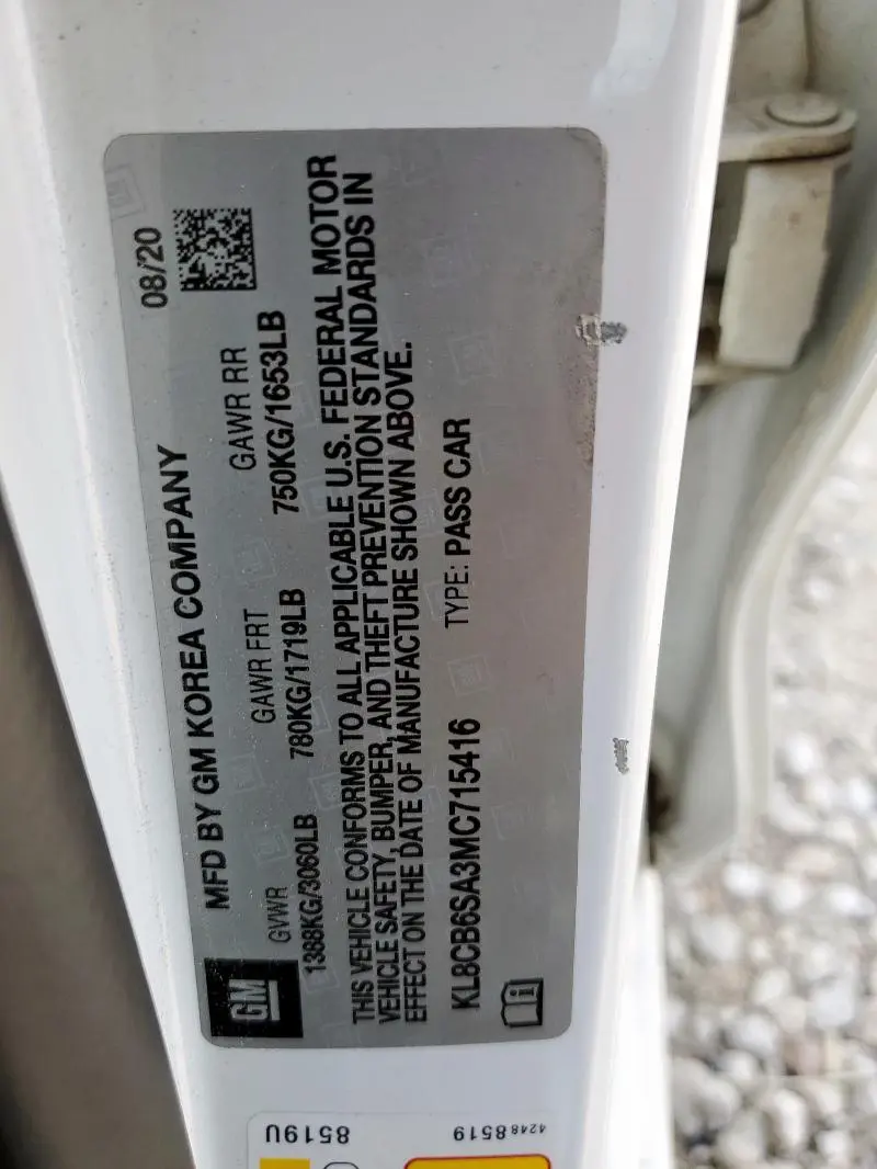 2021 CHEVROLET SPARK LS