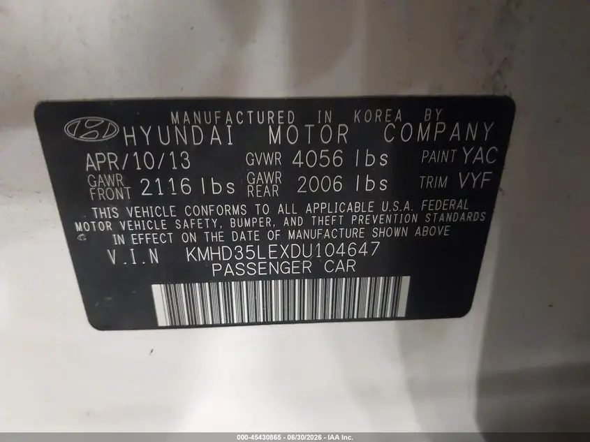 2013 HYUNDAI ELANTRA GT  