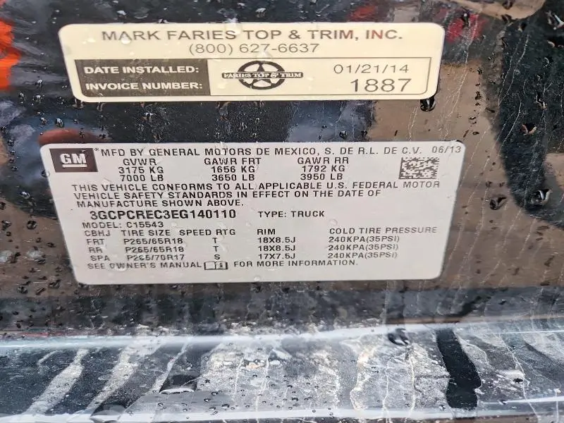 2014 CHEVROLET SILVERADO C1500 LT  