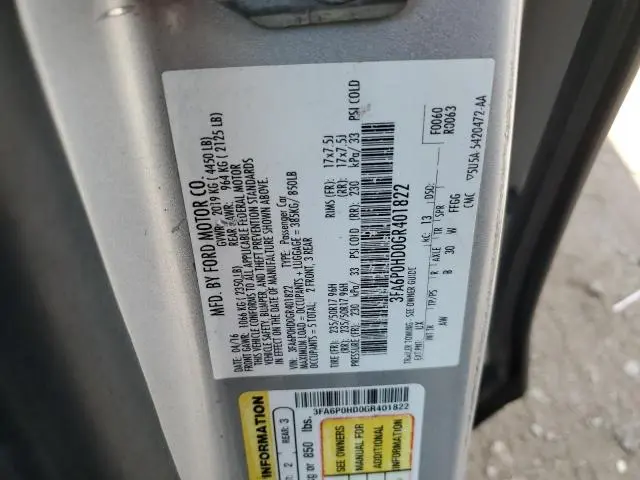 2016 FORD FUSION SE