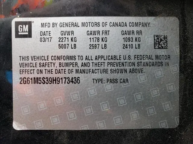 2017 CADILLAC XTS LUXURY  