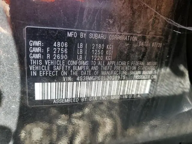 2020 SUBARU LEGACY TOURING XT  