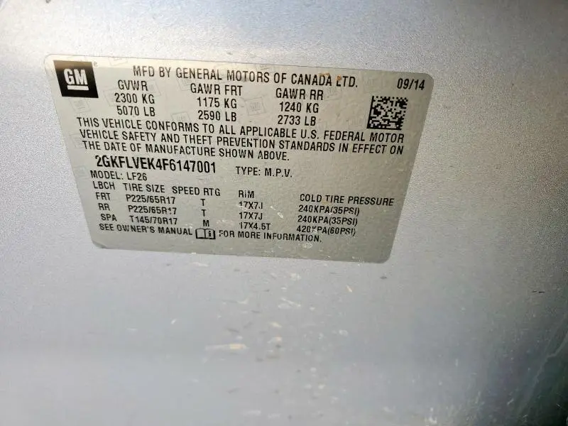 2015 GMC TERRAIN SLE  