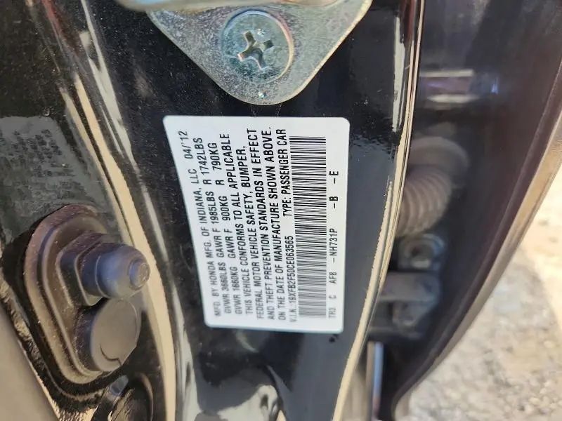 2012 HONDA CIVIC LX  