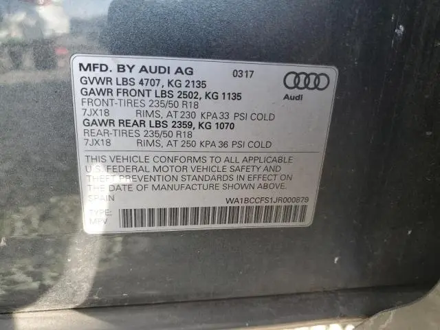 2018 AUDI Q3 PREMIUM  