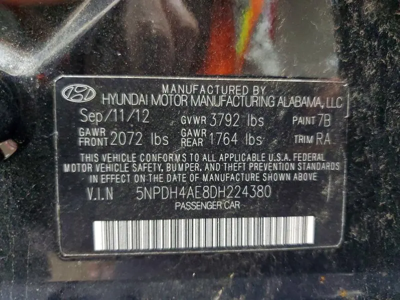 2013 HYUNDAI ELANTRA GLS  