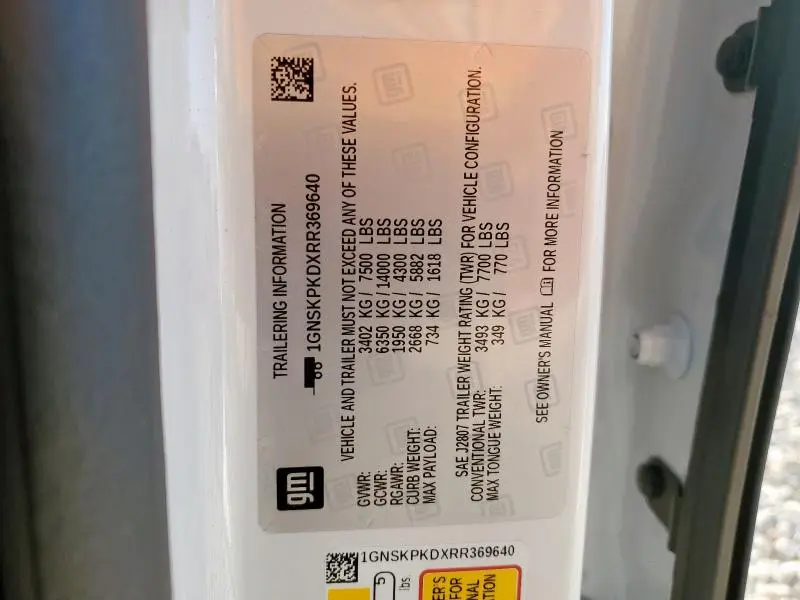 2024 CHEVROLET TAHOE K1500 Z71  