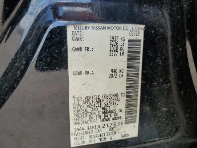 2018 NISSAN ALTIMA 2.5  