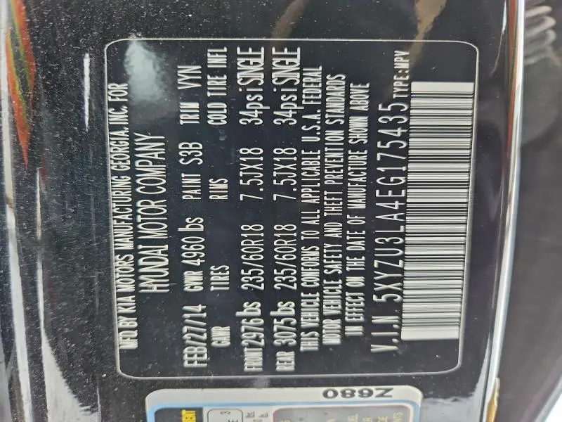 2014 HYUNDAI SANTA FE SPORT   