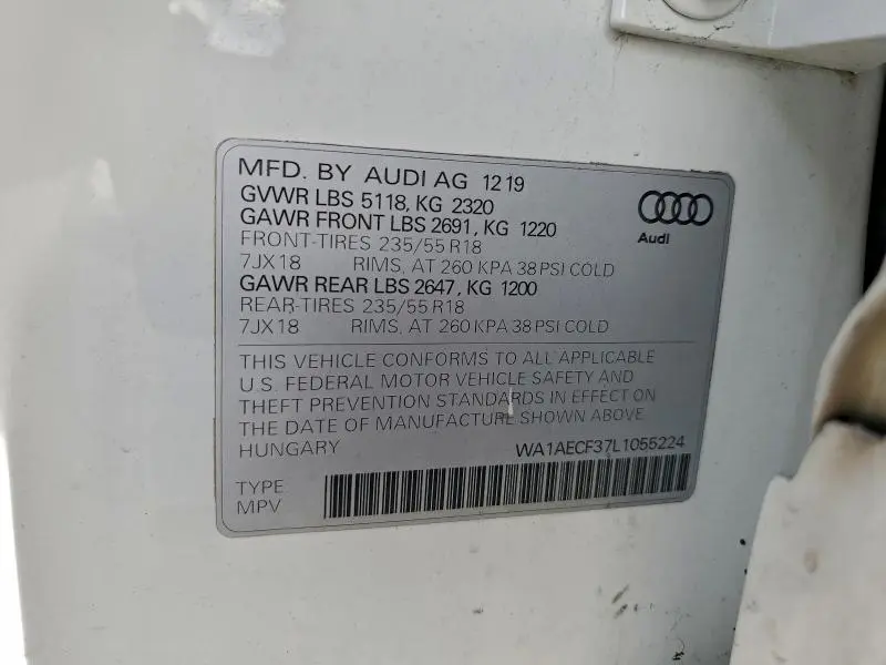 2020 AUDI Q3 PREMIUM  