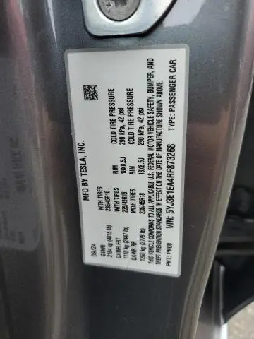 2024 TESLA MODEL 3   