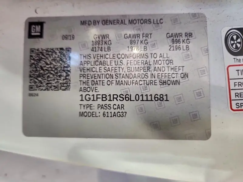 2020 CHEVROLET CAMARO LS  