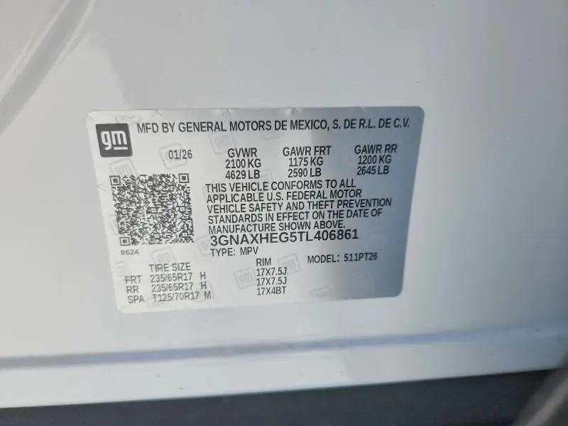 2026 CHEVROLET EQUINOX LT  