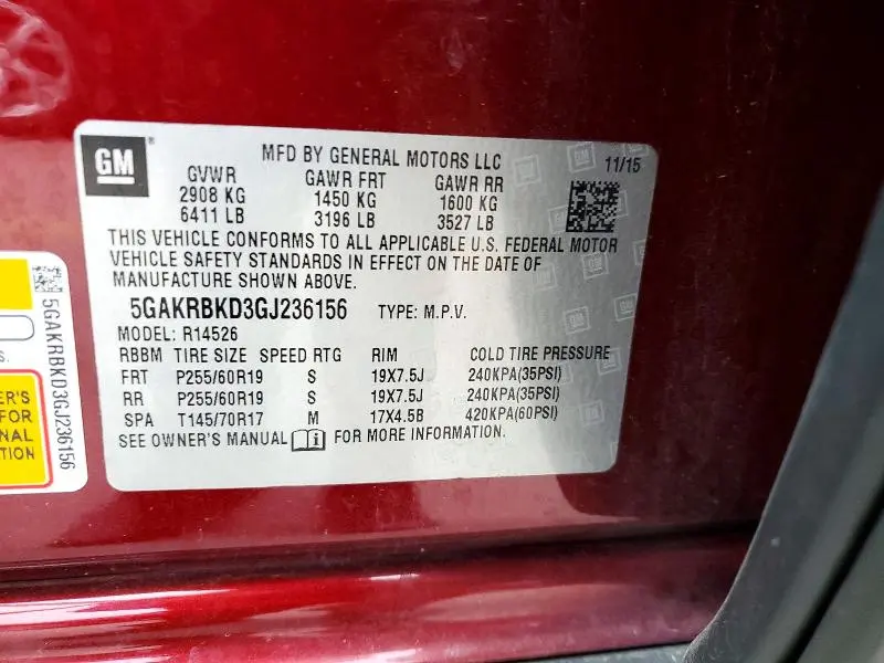2016 BUICK ENCLAVE   