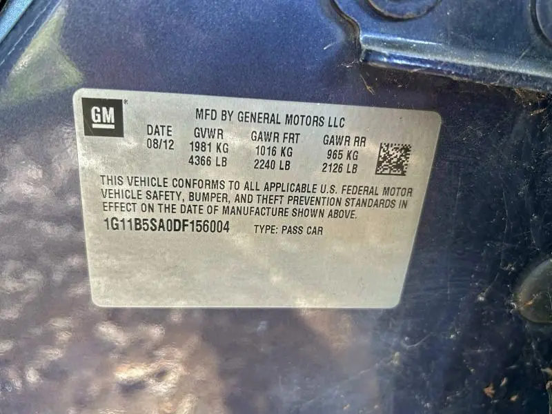 2013 CHEVROLET MALIBU LS  