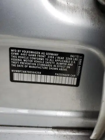 2013 VOLKSWAGEN CC SPORT  