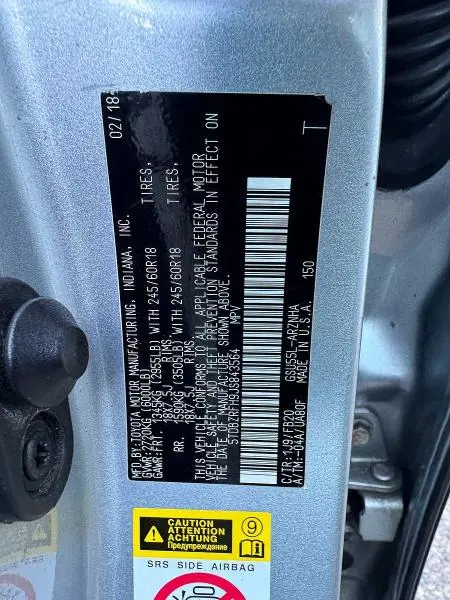 2018 TOYOTA HIGHLANDER LE  
