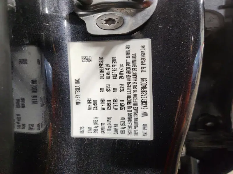 2025 TESLA MODEL 3   